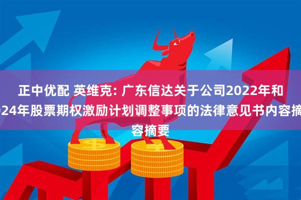 正中优配 英维克: 广东信达关于公司2022年和2024年股票期权激励计划调整事项的法律意见书内容摘要