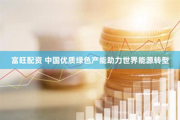 富旺配资 中国优质绿色产能助力世界能源转型